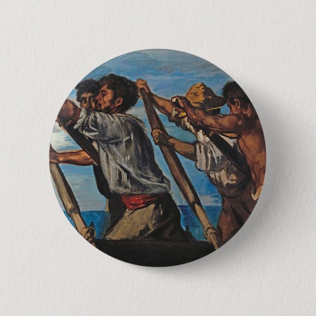 Die Ruderer (von Hans von Marées) Button (Vorderseite)