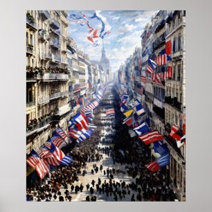 Die Rue Montorgueil in Paris Poster