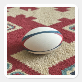 Die "RUGby" Quadratischer Aufkleber