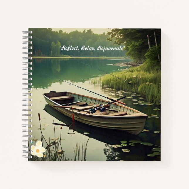 "Die Ruhe am See" Notizbuch (Vorderseite)