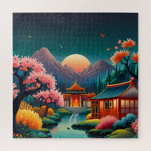 "Die Ruhe am Sonnenuntergang: Traditionelle chines Puzzle