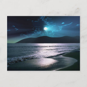 Die Ruhe am Strand Moonrise Postkarte