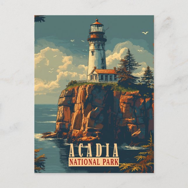 Die Ruhe an der Küste: Nationalpark Acadia Postkarte (Vorderseite)