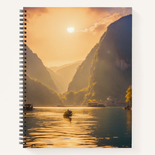 Die Ruhe der Natur: drucktes Nature View Notebook Notizbuch (Vorderseite)