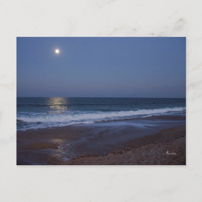 Die Ruhe des Ozeans bei Nacht, Postkarte (Vorderseite)