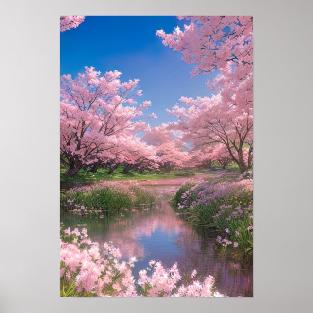 Die Ruhe des Sakura River Poster (Vorne)