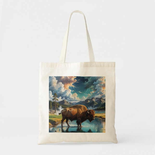 Die Ruhe im Wilden - Buffalo Tragetasche (Vorne)