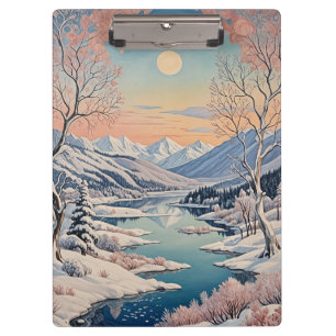 Die Ruhe im Winter Klemmbrett