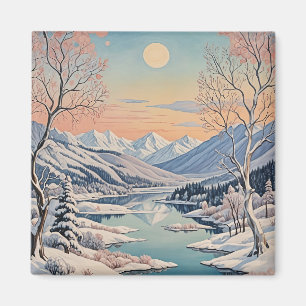 Die Ruhe im Winter Magnet