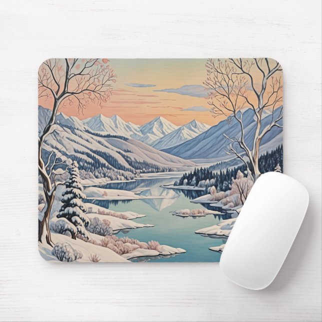 Die Ruhe im Winter Mousepad (Mit Mouse)
