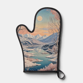 Die Ruhe im Winter Ofenhandschuh