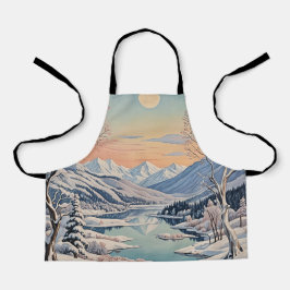 Die Ruhe im Winter Schürze