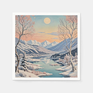 Die Ruhe im Winter Serviette