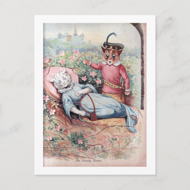 Die Ruhe, Louis Wain Postkarte (Vorderseite)