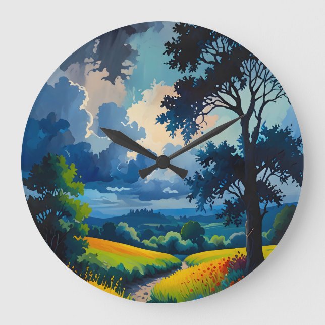 Die Ruhe vor dem Sturm Große Wanduhr (Vorderseite)