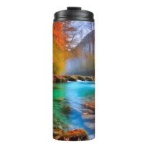 Die ruhige Landschaft der Herbstflüsse