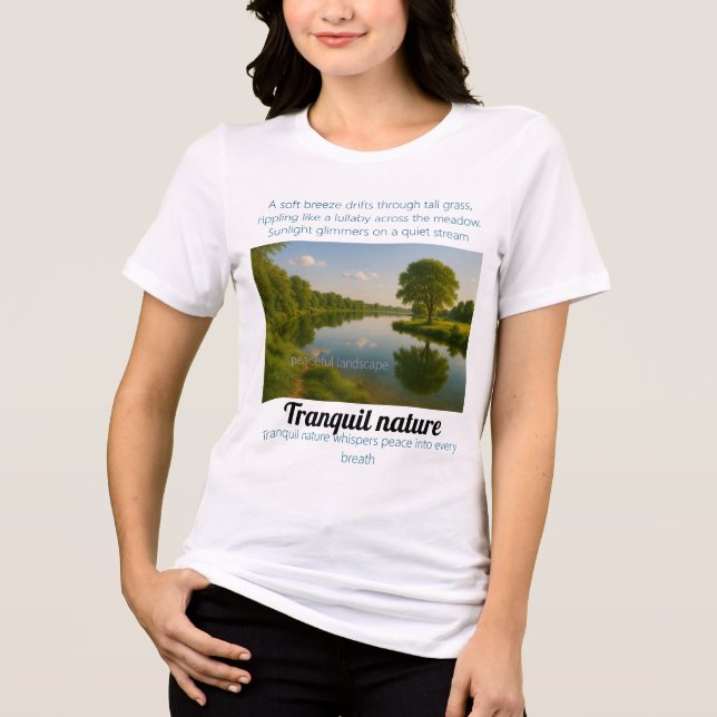Die ruhige Natur spuckt Frieden in jeden Atem Tri-Blend Shirt (Vorderseite)