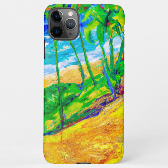 Die ruhige Straße am Strand iPhone Hülle (Rückseite)