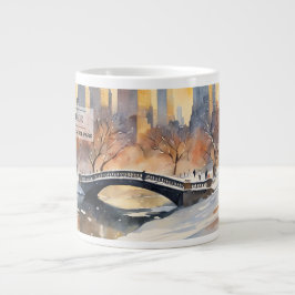 Die ruhige Winterfreude, die Tasse der Schneeszene