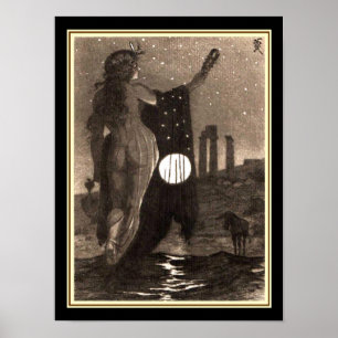 "Die ruhigen Schritte des Dreamlands" Jugendstil-P Poster