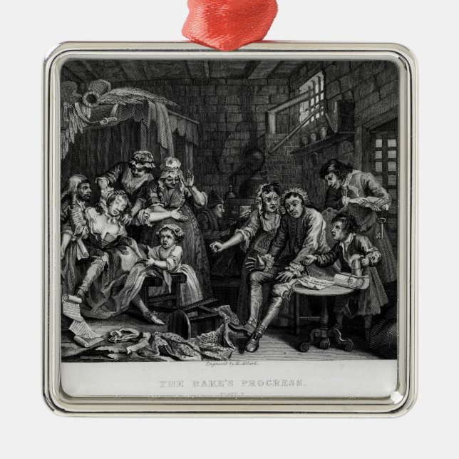 Die Rührstange im Gefängnis, Platte VII Silbernes Ornament (Vorne)