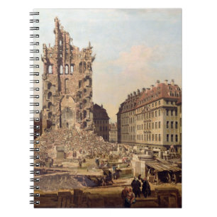 Die Ruinen des alten Kreuzkirche, Dresden Notizblock