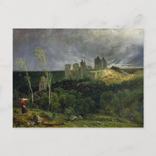 Die Ruinen von Chateau de Pierrefonds, 1861 Postkarte (Vorderseite)