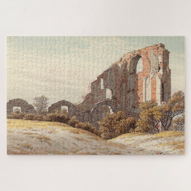 Die Ruinen von Eldena - Caspar David Friedrich Puzzle (Horizontal)