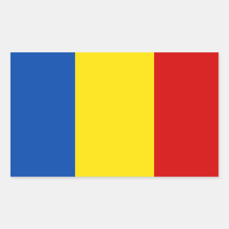 Die rumänische Flagge Rechteckiger Aufkleber