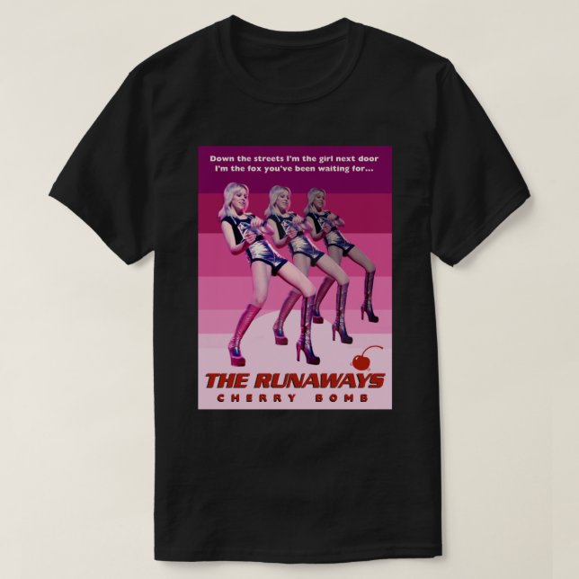 DIE RUNAWAYS Cherry Bombe T-Shirt (Design vorne)