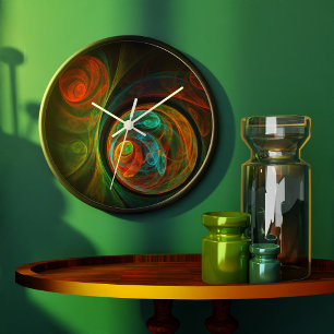 Die Runde der Abstrakten Kunst Große Wanduhr