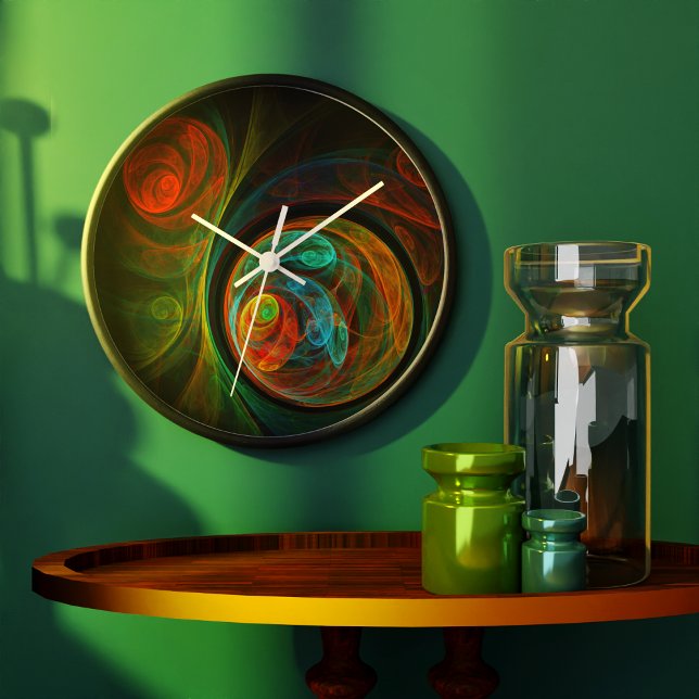 Die Runde der Abstrakten Kunst Große Wanduhr (Rebirth Abstract Art Round Clock)
