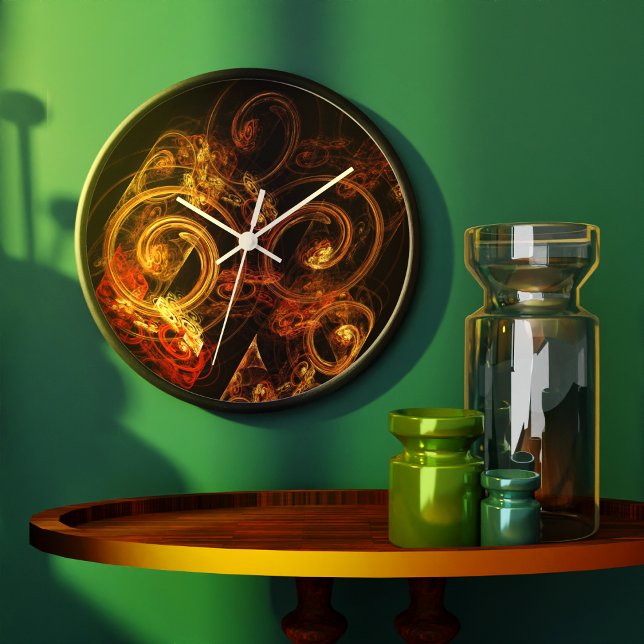 Die Runde der Abstrakten Musikkunst Große Wanduhr (The Sound of Music Abstract Art Round Clock)