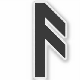 Die Rune Ansuz (schwarz) Aufkleber