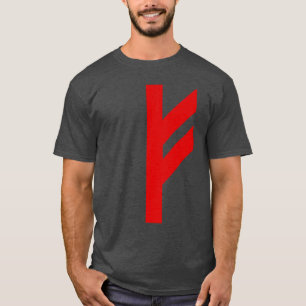 Die Rune Fehu (rot) T-Shirt