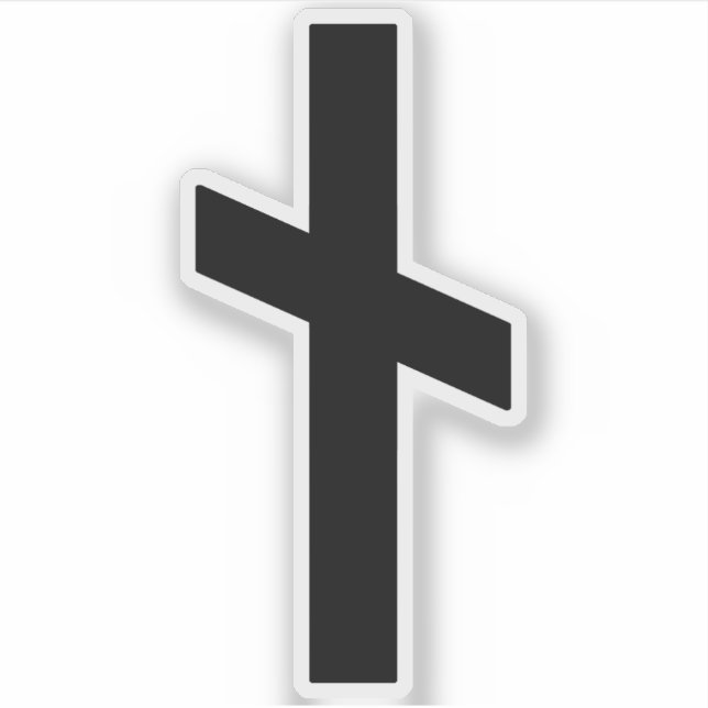 Die Rune Nauthiz (schwarz) Aufkleber (Vorderseite)