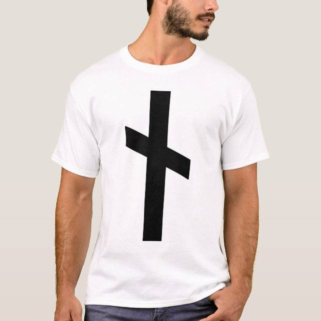 Die Rune Nauthiz (schwarz) T-Shirt (Vorderseite)