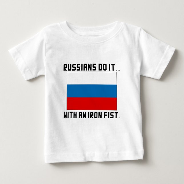 Die Russen tun es... mit eiserner Faust Baby T-shirt (Vorderseite)