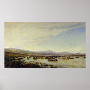 Die russische Armee, welche die Donau kreuzt Poster