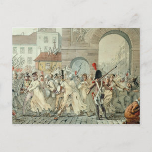 Die russischen Gefangenen paraded auf dem Boulevar Postkarte