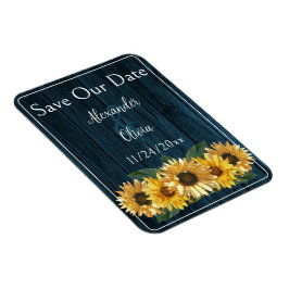 Die rustikale blaue Sonnenblume speichert das Datu Magnet