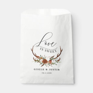 Die rustikale botanische Liebe des Stags ist süß Geschenktütchen