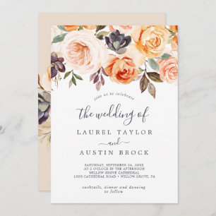 Die rustikale Erde floriert als Hochzeit von Einladung