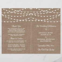 Die rustikale Hochzeitskollektion der Burlap-Licht