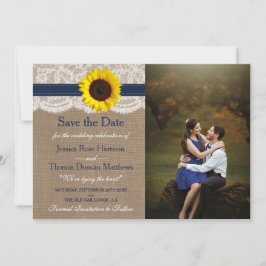 Die rustikale Hochzeitskollektion für Sonnenblumen Save The Date