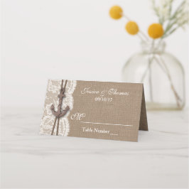 Die rustikale Hochzeitskollektion mit dem Anker Platzkarte