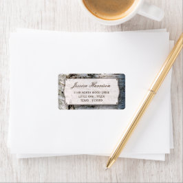 Die rustikale Hochzeitskollektion Silberbaum Adressaufkleber