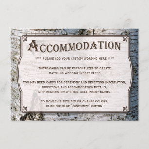 Die rustikale Hochzeitskollektion Silberbaum Begleitkarte