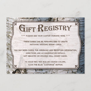 Die rustikale Hochzeitskollektion Silberbaum Begleitkarte