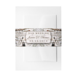 Die rustikale Hochzeitskollektion Silberbaum Einladungsbanderole